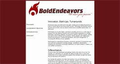 Desktop Screenshot of boldendeavors.com